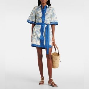 Alemais Printed linen shirt dress - AU 12/US 8